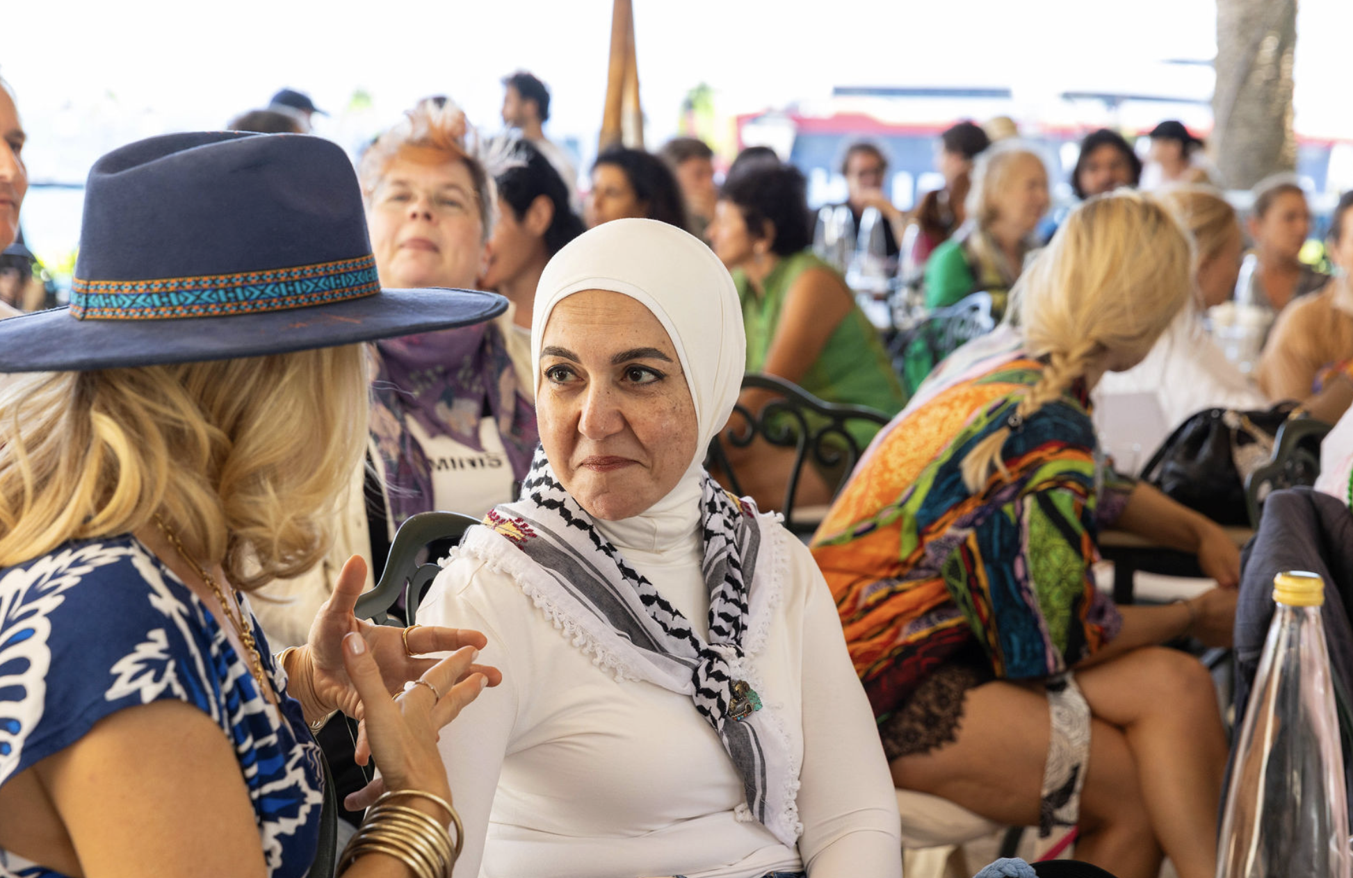 Participants in conversation at the Spetses gathering